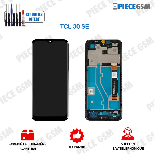 Écran Complet Avec Châssis Pour TCL 20 SE - Remplacement D'écran LCD, Neuf, Couleur Noire