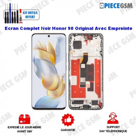 Ecran Complet Noir Honor 90 (Avec châssis) Original Avec Empreinte