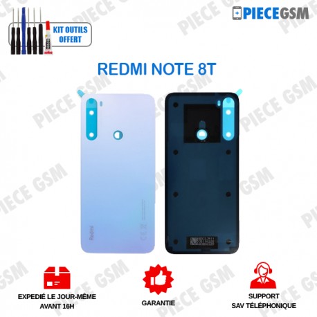 Cache arrière pour Xiaomi Redmi note 8T BLANC avec adhésif