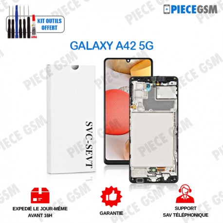 ECRAN pour SAMSUNG GALAXY A42 5G Service-Pack Avec bouton Power / Volume