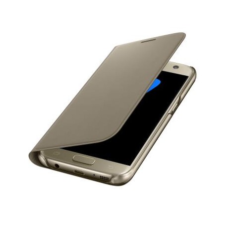 Coque Flip Wallet Samsung EF-WG930P – Galaxy S7 – Or