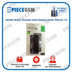 RIXUS Verre Trempé Anti-Espion pour iPhone 16