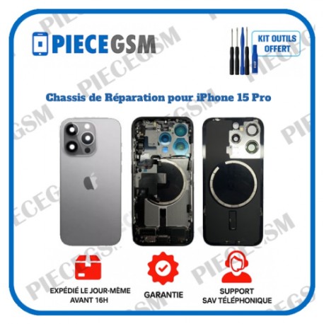 Chassis de réparation pour iPhone 15 Pro Gris