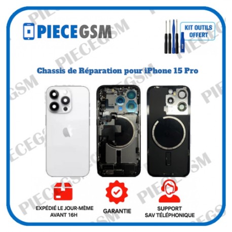 Chassis de réparation pour iPhone 15 Pro Blanc