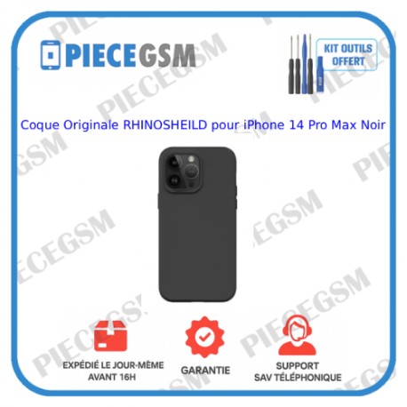 Coque Originale RHINOSHEILD pour iPhone 14 Pro Max Noire.