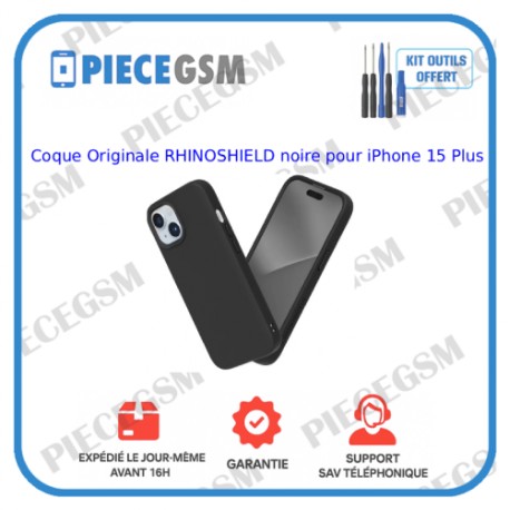 Coque Originale RHINOSHIELD noire pour iPhone 15 Plus