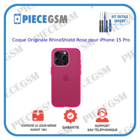 Coque Originale RhinoShield Rose pour iPhone 15 Pro