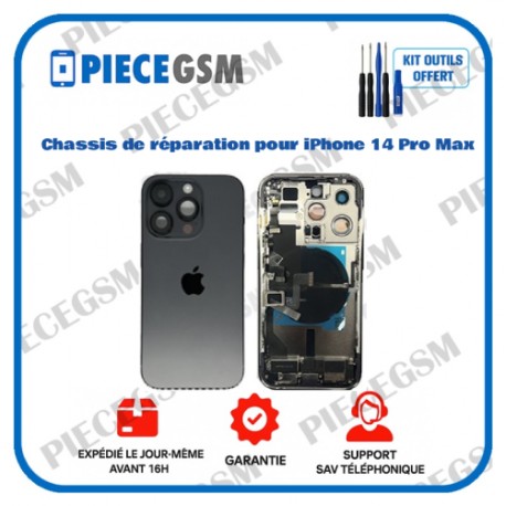 Chassis de réparation pour iPhone 14 Pro Max Noir