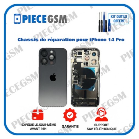 Chassis de réparation pour iPhone 14 Pro Noir