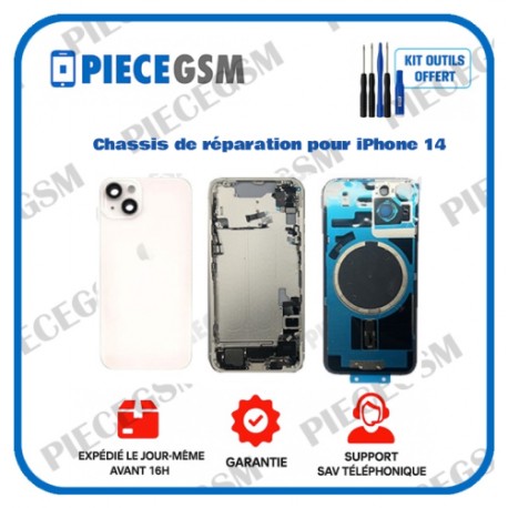 Chassis de réparation pour iPhone 14 Rose