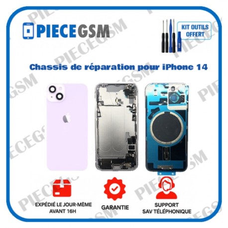Chassis de réparation pour iPhone 14 Violet