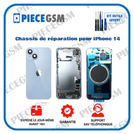 Chassis de réparation pour iPhone 14 Bleu claire