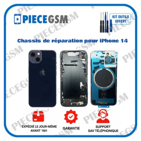 Chassis de réparation pour iPhone 14 Noir