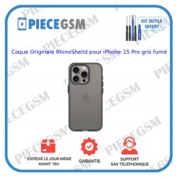 Coque Originale RHINOSHEILD pour iPhone 15 Pro gris fumé