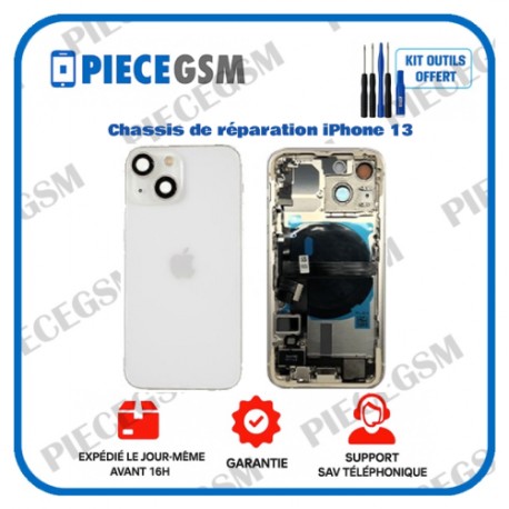 Chassis de réparation pour iPhone 13 Blanc