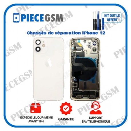 Chassis de réparation pour iPhone 12 Blanc