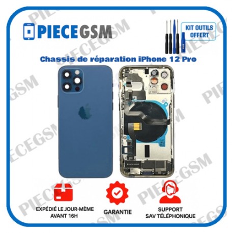 Chassis de réparation pour iPhone 12 Pro Bleu