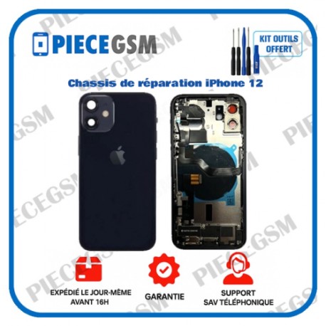 Chassis de réparation pour iPhone 12 Noir