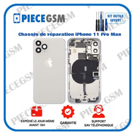 Chassis de réparation pour iPhone 11 Pro Max Blanc