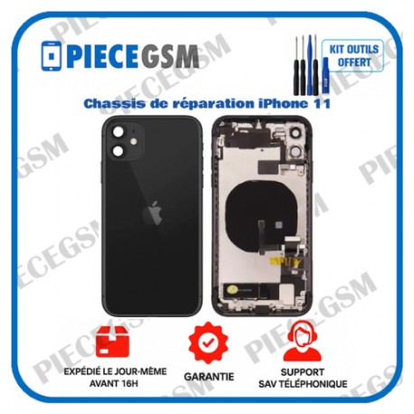 Chassis de réparation pour iPhone 11 Noir