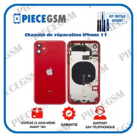 Chassis de réparation pour iPhone 11 Rouge