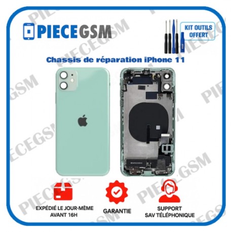 Chassis de réparation pour iPhone 11 Vert