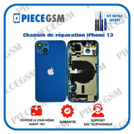 Chassis de réparation pour iPhone 13 Bleu