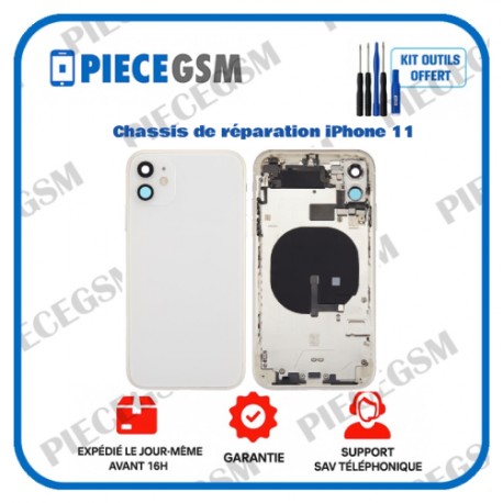 Chassis de réparation pour iPhone 11 Blanc