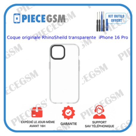 Coque originale RhinoSheild transparente iPhone 16 Pro