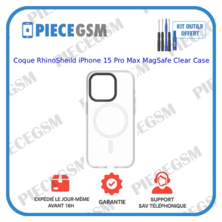 Coque originale RhinoSheild 15 Pro Max MagSafe Clear Case