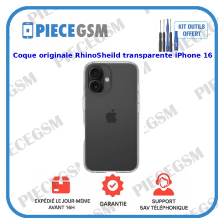 Coque originale RhinoSheild transparente iPhone 16