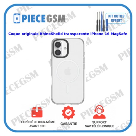 Coque originale RhinoSheild transparente iPhone 16 MagSafe
