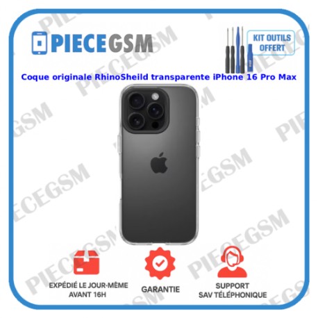 Coque originale RhinoSheild transparente iPhone 16 Pro Max
