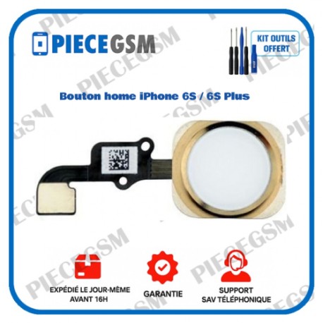 BOUTON HOME POUR IPHONE 6S / 6S PLUS GOLD OR