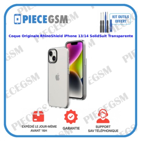 Coque Originale RhinoShield iPhone 13/14 SolidSuit Transparente