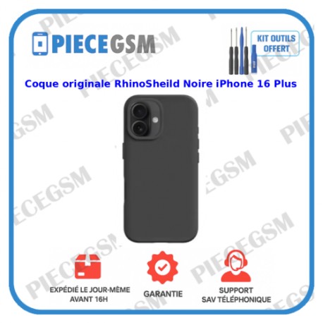 Coque originale RhinoSheild Noire iPhone 16 Plus