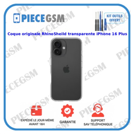 Coque originale RhinoSheild transparente iPhone 16 Plus