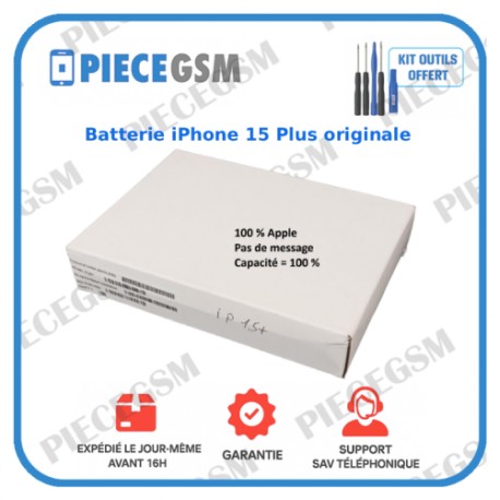 Batterie iPhone 15 Plus 100 % service pack Apple