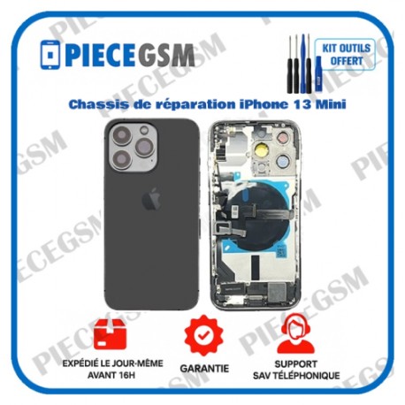 Chassis de réparation pour iPhone 13 Mini Noir