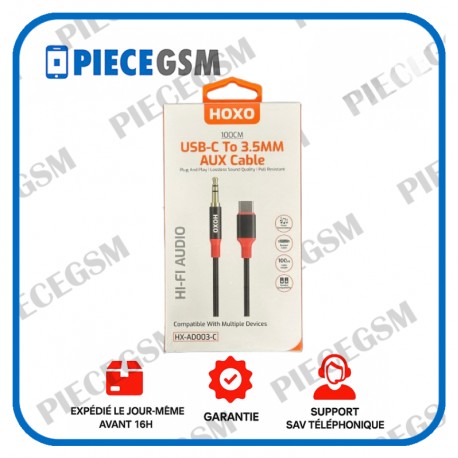 HOXO Aux to USB-C Cable