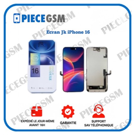 Ecran iPhone 16 marque JK - qualité FHD