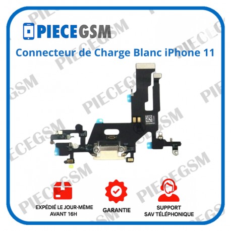 Connecteur de Charge Blanc iPhone 11