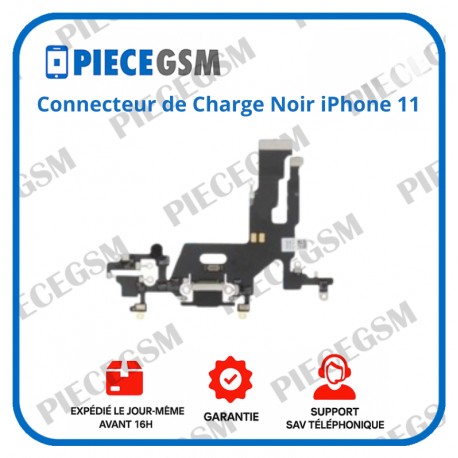 Connecteur de Charge Noir iPhone 11