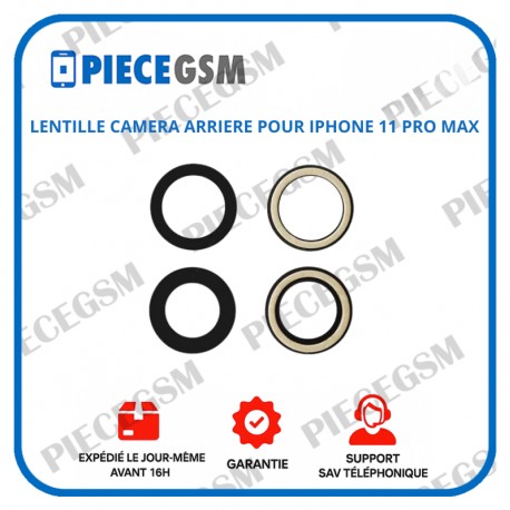 LENTILLE CAMERA ARRIERE POUR IPHONE 11 PRO MAX