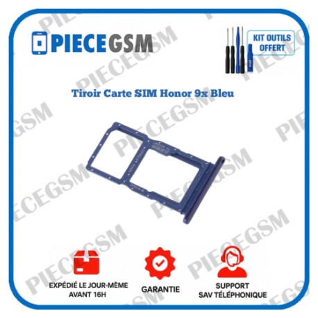 Tiroir Carte SIM pour Honor 9x - Bleu