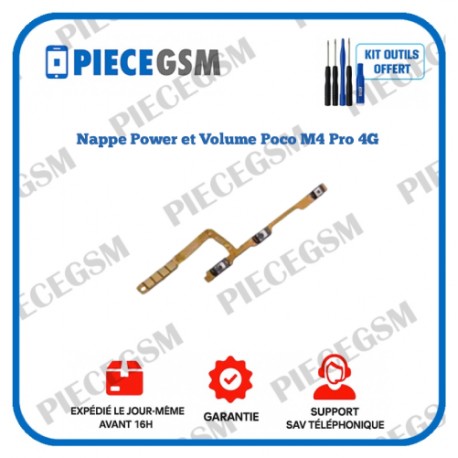 Nappe Bouton Power et Volume Xiaomi Poco M4 Pro 4G