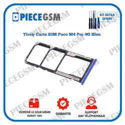 Tiroir Carte SIM Xiaomi Poco M4 Pro 4G - Bleu