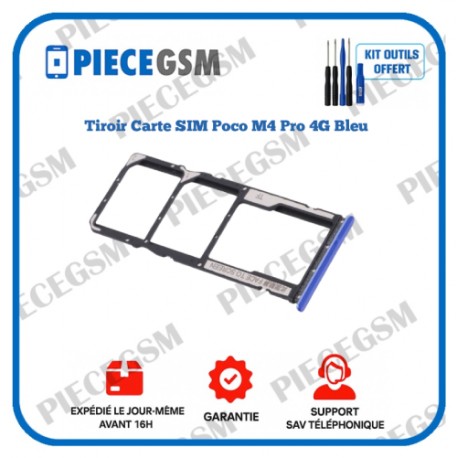 Tiroir Carte SIM Xiaomi Poco M4 Pro 4G - Bleu