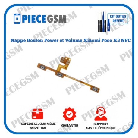 Nappe Bouton Power et Volume POCO X3 NFC