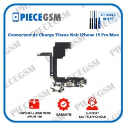 Connecteur de Charge Titane Noir iPhone 15 Pro Max